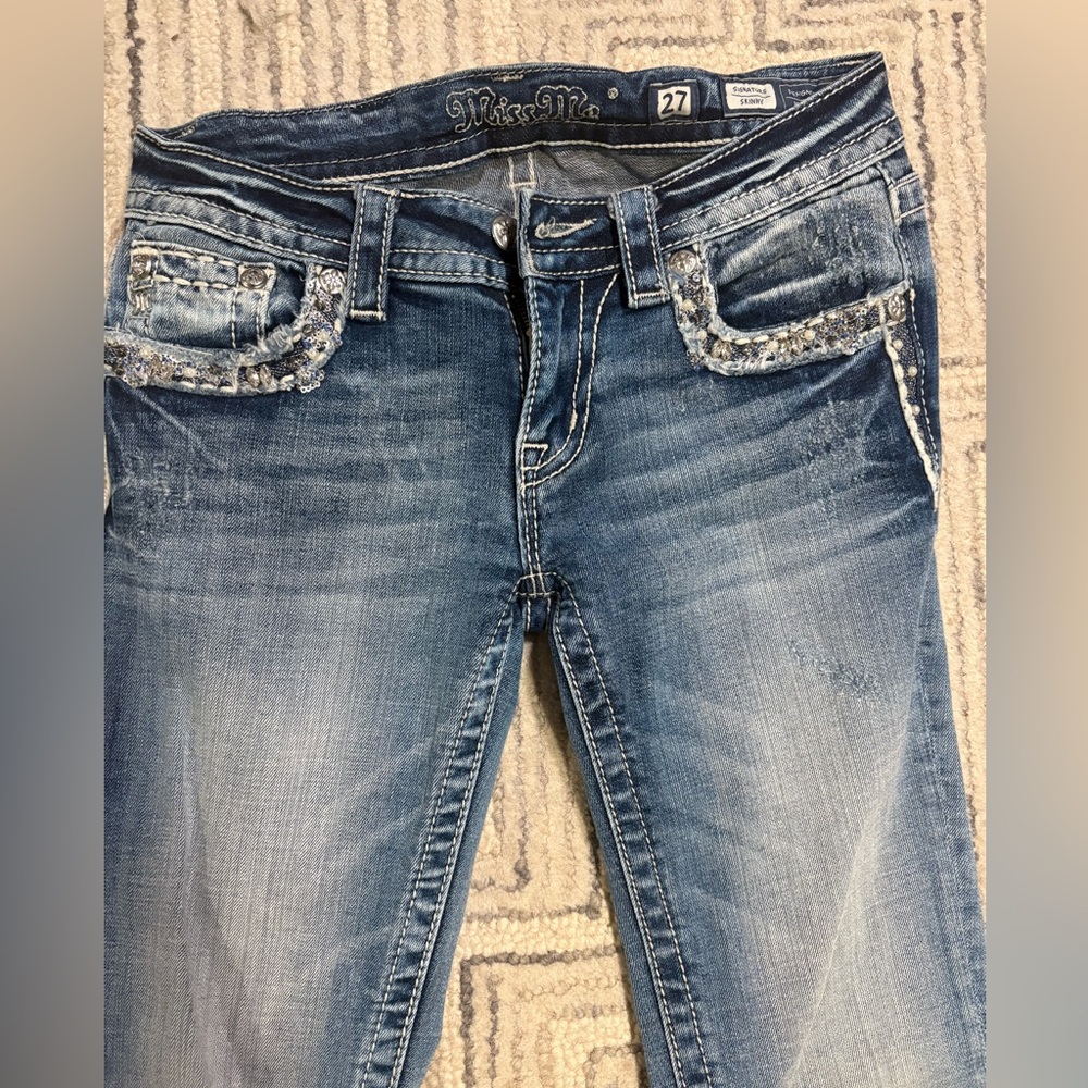 MISS ME Signature Skinny size 27 jeans. Like new - Picture 2 of 10